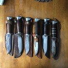 Vintage Aidaco Fixed Blade Knife And Sheath Lot Of 6 Ww2 Era