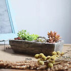 Concrete Rectangle Stump Flowerpot Silicone Mold Wood Grain Design Cement Pot 