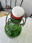 Vintage Grolsch Green Empty Heavy Beer Bottle W porcelian Swing Top Lid