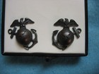 Vietnam Era Us Marine Corps Pair Officer H h Collar Eagle Globe Anchor In Box