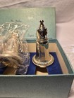 Nos Empire Silver Co Sterling Silver Weighted Glass Lined Salt Pepper Shakers 