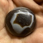 Ancient Natural Agate  Tibetan Lukmik Goat Eye         Banded Authentic Old Bead 