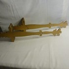 Vtg Pair Ornate Gold Tone Wood Wall Sconce plate Holder Florentine Style - Gvc