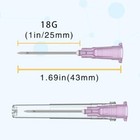 18 Gauge 1 Inch Needle  100 Pack   Sterile Disposable Injection Luer Lock Indust