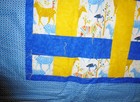 Toddler Quilt Baby Blanket Throw 54    X 46    Patchwork Handmade Blue Yellow New 