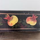 Antique Chinese Hand Painted Wood Trough Box Pomegranate Asian Folk Art 15   