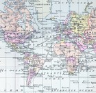 1896 Johnson World Map America Asia Europe Africa Steamship Routes Antarctic