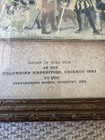 Stevengraph Framed Woven Silk - Landing Of Columbus - 1893 Chicago Exposition