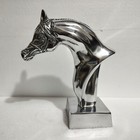 Large Metal Arabian Horse Head 12 Inches Table Top Sculpture Statue Figurine