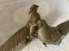 Vintage Italy Male   Female Metal Pheasants 11 5  Long