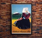 Holland - America Line - Cruise Ship - Vintage Travel Poster