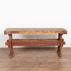 Early 20th Century Carpenter s Workbench Rustic Narrow Console Table