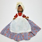 Vtg Handmade Black Americana Toaster Cover Doll New Orleans French Dress-vinyl