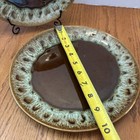 Set Of 2 Vintage Cannonsburg Like Pottery Brown Drip Glaze 10    Dinner Plates
