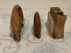 Lot Of 3 Vintage Wooden Sewing Weaving Loom Shuttles Fletcher   More