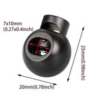 Single Hole Cord Lock Plastic Spring Toggle Stopper Cord Rope End For Drawstr   