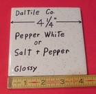1 Pc  Pepper White Glossy Ceramic Tile By Daltile 4-1 4  Salt   Pepper  New