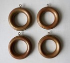 Set Of 4 Vintage Wooden 4  X 7 8  Rings For 2    Pole For Window Curtains Drapes