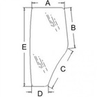 Left Cab Door Glass Replacement For  John Deere 5075m 5080 5090 5100 R198624
