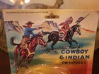 Vintage Hard Plastic Hand Painted Native American Indian Rider   Horse Hong Kong