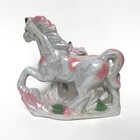 Vintage Unicorn Mother   Child Lusterware Ceramic Figurine Pink Girls Room Decor