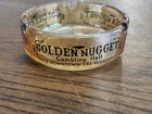 Vtg Original Glass Ashtray Golden Nugget Downtown Las Vegas Casino Barware 3 5   