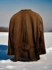 Valuable Traditional Leather Jacket Vintage  Elaborately Crafted  Seal Buttons 