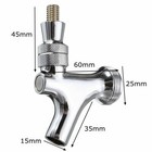 Standard Chrome Polished Draft Beer Faucet - Tap Keg Kegerator Shank Spout Brew