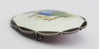 O F Hjortdahl Norway Vintage Enamel Sterling Silver Bluebell Flowers Large Pin