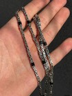 925 Silver Black Onyx King Byzantine Necklace  Bali Solid Byzantine Necklace