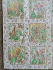 Handmade Baby Quilt Baby Bunnies Pastel 41x53 Hand Quilted Very Soft