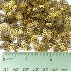 50 Watch Wheels 4-7mm Gold Steampunk Gear Altered Art Watchmaker Repair Lot Part