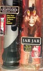 Star Wars 1999 Jar Jar Binks Wrist Watch Lightsaber Display Case Lucasfilm Ltd 