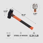 Estwing 4 Pound Head Hard Face Sledge Hammer With 16 Inch Fiberglass Handle