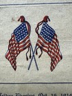 Antique World War I National Guard Military Dance Card 35 Star Usa Flags 1914