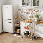 Starlatta 3 Tier Rolling Cart With Lockable Wheels  Clear 3-tier 