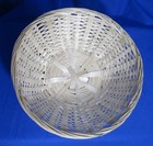 Fine  Tight Woven Round Wicker Basket Bowl 5 b -8  8 5 t   d x3  h  3 16  Reeds