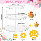 Acrylic Cupcake Stand 3 Tier Clear Dessert Tower Holder For 24 Cupcakes Round Tr