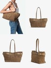 Women Zadig voltaire 33cm Big Suede Cattle Leather Shoulder Bag Crossbody Bag