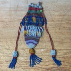 Antique Ottoman Beaded Memory Amulet Pouch 19th C  Pow Coin Pouch Euc