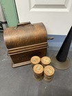 Antique 1903 Edison  standard  Oak Wind-up Cylinder Phonograph With Horn   Music