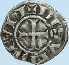 1200ad France Archbishopric Besancon Antique Silver Denier Medieval Coin I97574