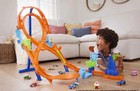     new     Hot Wheels Action Vertical-8 Jump Track Set With 1 64 Scale Toy Car