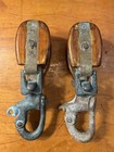 Pair Of Antique Vintage Sailboat Bronze Snatch Block Pulleys