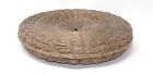 Antique Passamaquoddy Maine Round Lidded Sweetgrass Sewing Basket - 8 1 2  Dia 