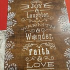 Christmas Friend Family Joy Laughter Faith Love 5 5   x8    Hallmark Greeting Card