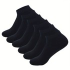 Wholesale Solid Black Men s Ankle Quarter Sport Socks Cotton Size 9-11 10-13