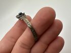 Vintage Sterling Silver Turquoise Heart Child   s Cuff 1 7 8   