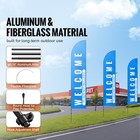 Feather Flag Pole Kit 4 Packs Swooper Flag Pole 16 3 Ft With Ground Stakes