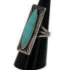 Vtg Navajo 925 Sterling Silver Turquoise Ring Old Pawn Native American Jewelry 6